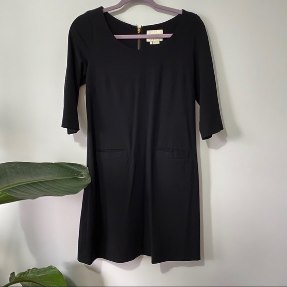 Kate Spade Black Shift Dress 3/4 Sleeve Size Small - Picture 1 of 9